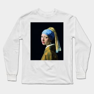 Jan Vermeer Girl With A Pearl Earring Long Sleeve T-Shirt